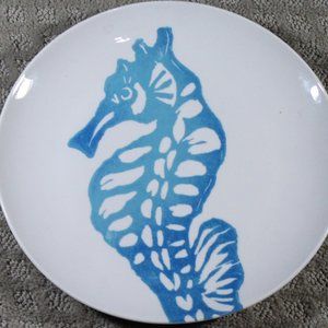 DEI Blue Seahorse Decorative 10" Plate